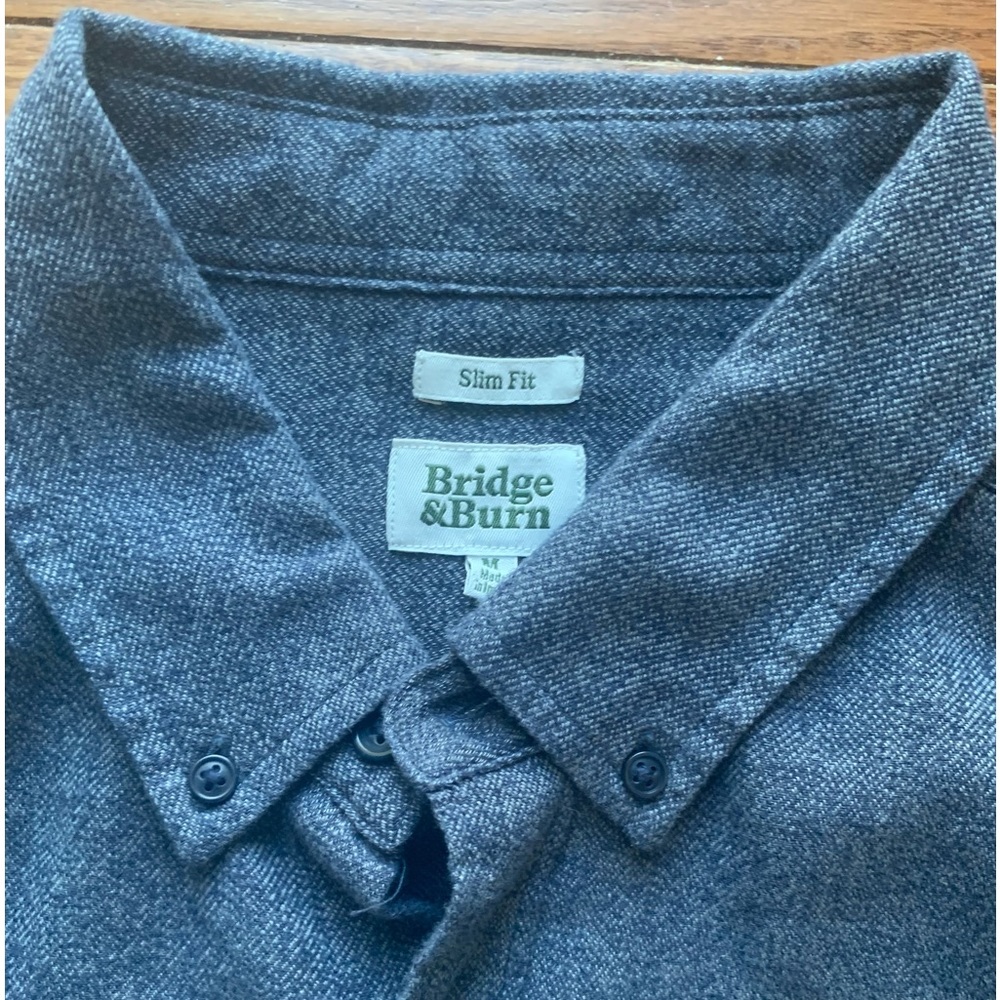 Men’s Bridge & Burn heavyweight twill button front shirt Medium Slim Huckberry
